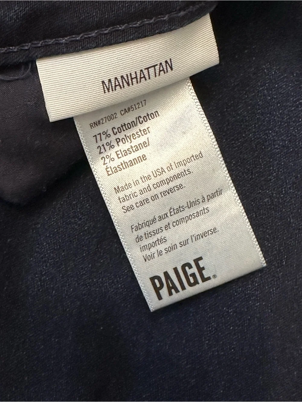 PAIGE Manhattan Dream Catcher Dark Wash Slim Bootcut Jeans USA Size 32 x 34 - Picture 4 of 11